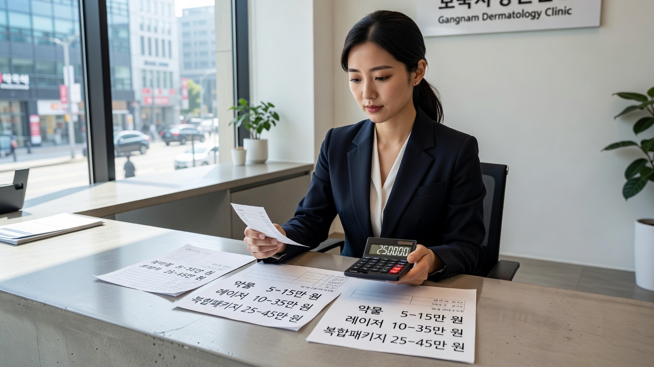 강남에서 여드름 치료 비용은 보통 얼마인가요