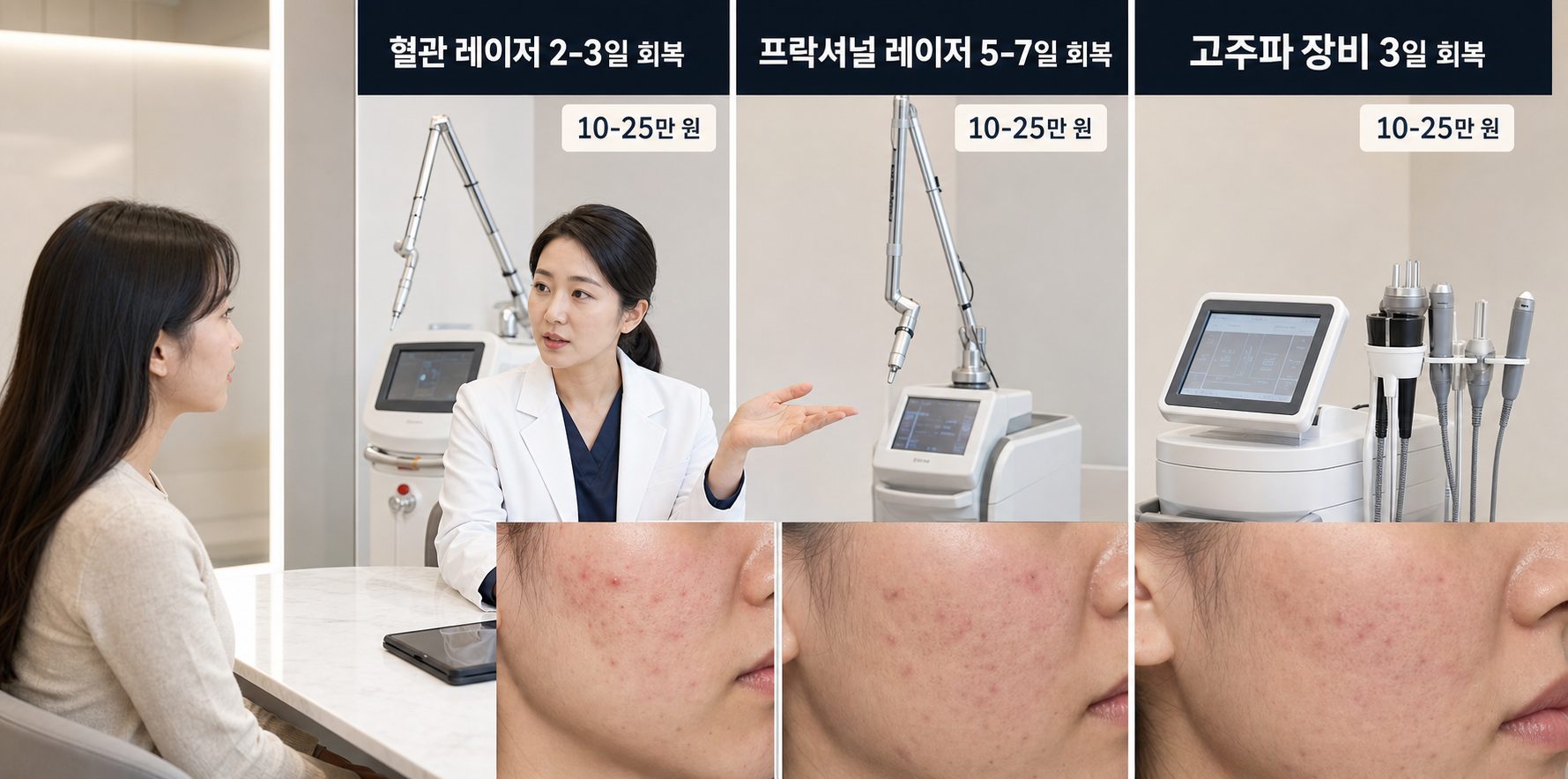 강남 피부과 여드름 레이저 종류별 효과와 회복 기간