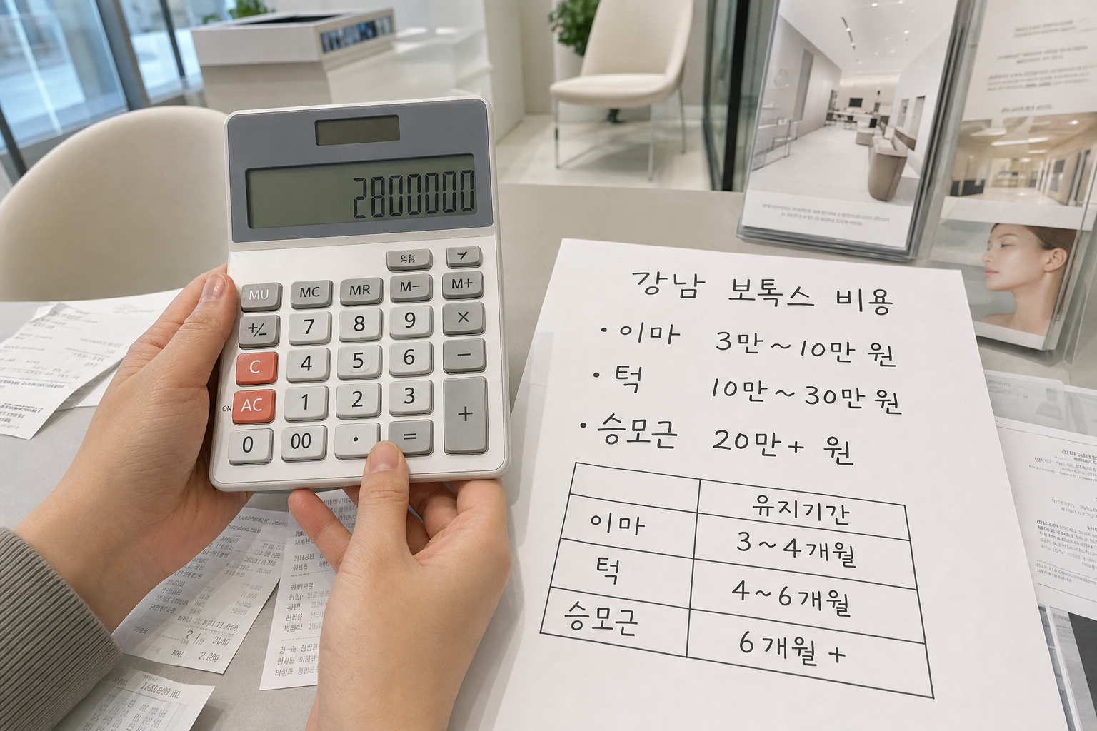 강남 보톡스 비용 시술 비용과 유지 기간